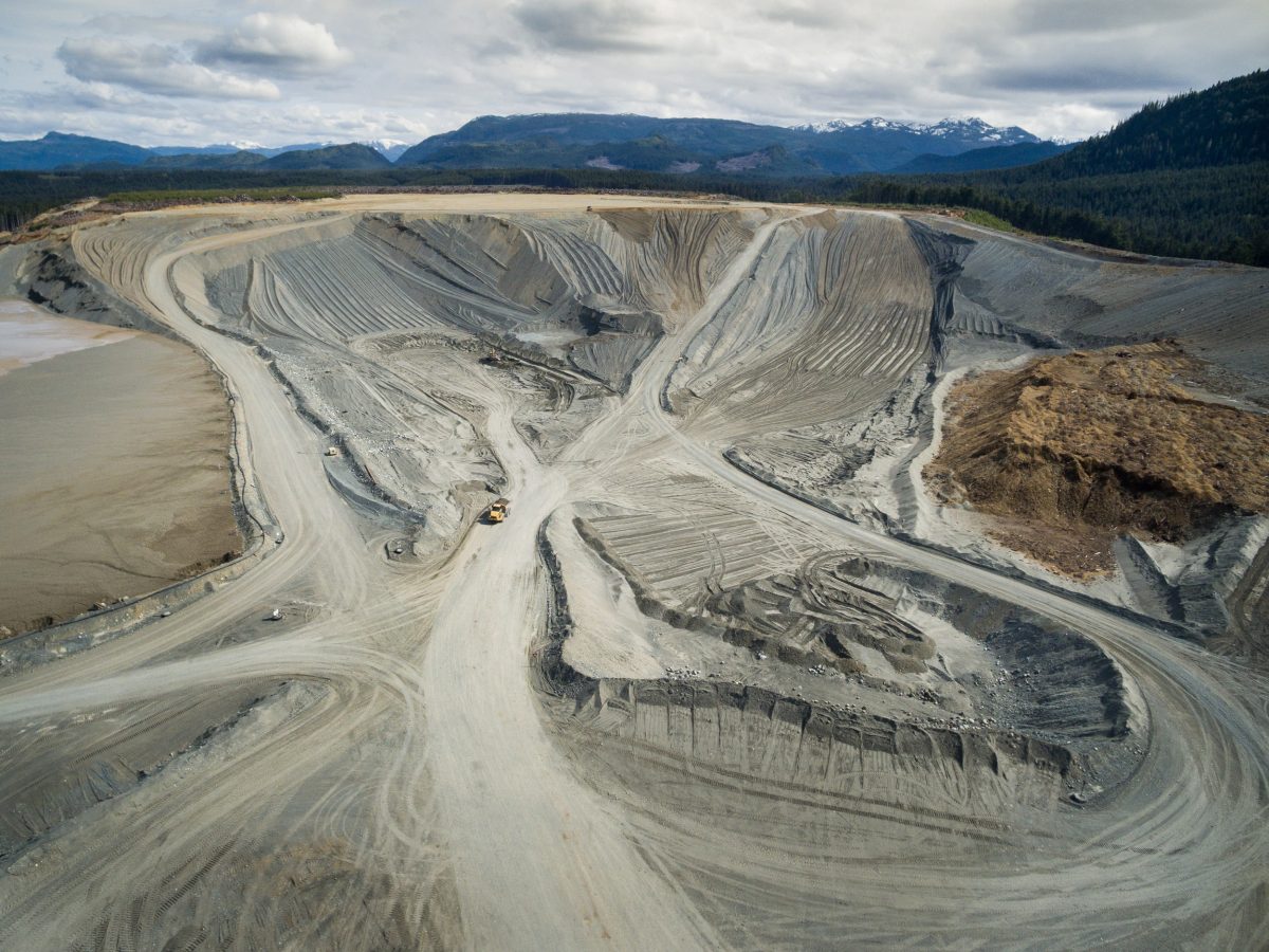 The working pit at Orca Quarry is about 40 meters deep. Photo by Grant Callegari